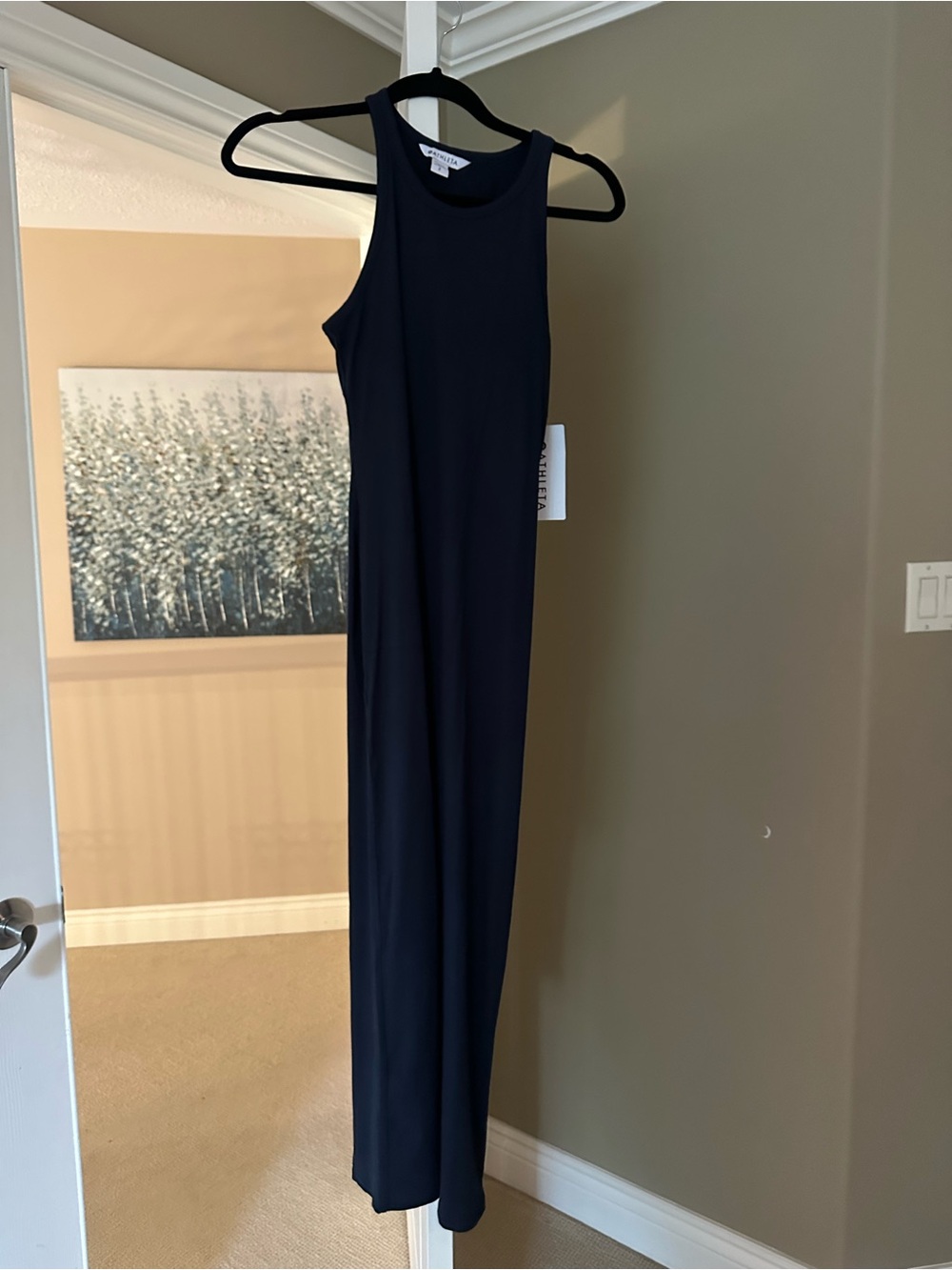 Athleta signature rib maxi dress in navy